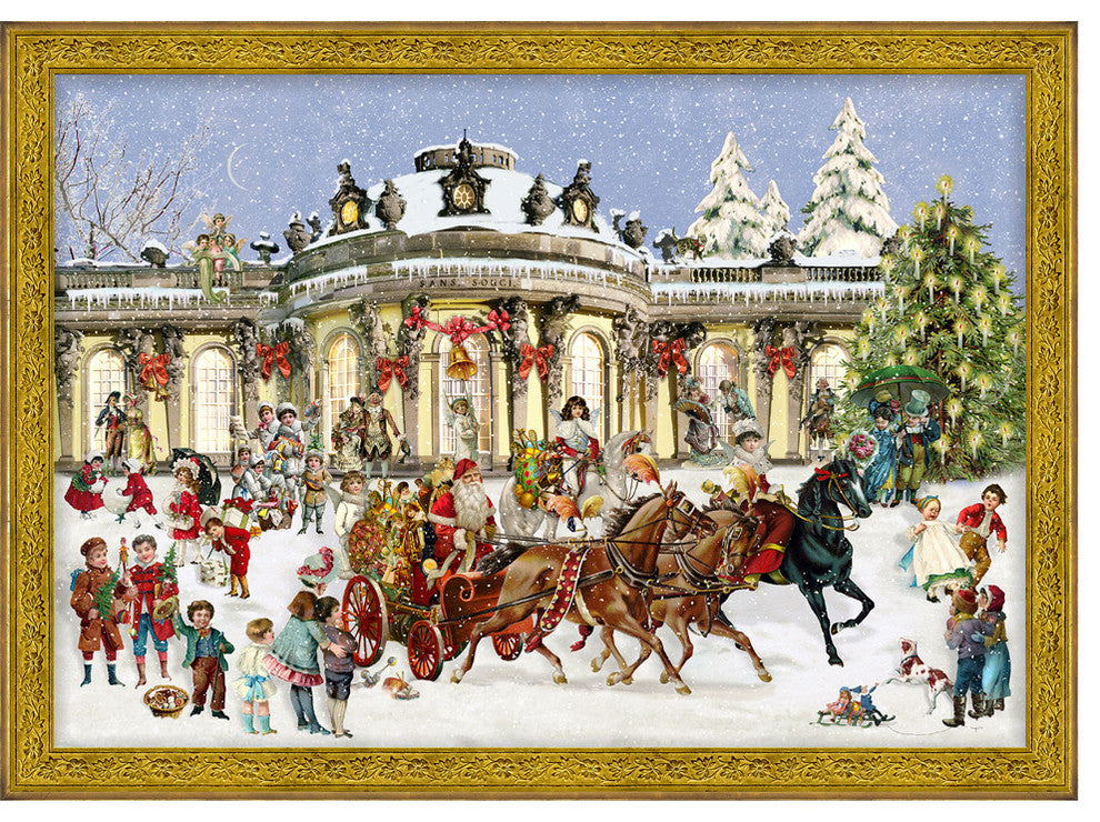 Sellmer Advent- Santa In Carriage