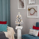 2' Flocked Artificial Christmas Tree With 30 Clear LED Lights