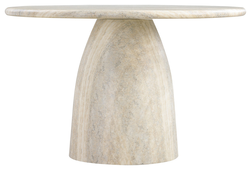 Cosenza Concrete Dining Table, Travertine, 48.5" W X 48.5" D X 30" H, Travertine Finish