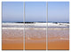 "Beautiful Sea and Beach Ashdod Israel" Metal Wall Art, 3 Panels, 36"x28"