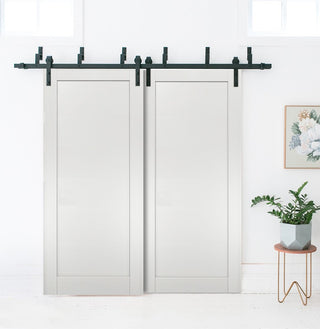 Slab Barn Door Panel 32 x 80 | Quadro 4111 White Ash | Pocket Closet