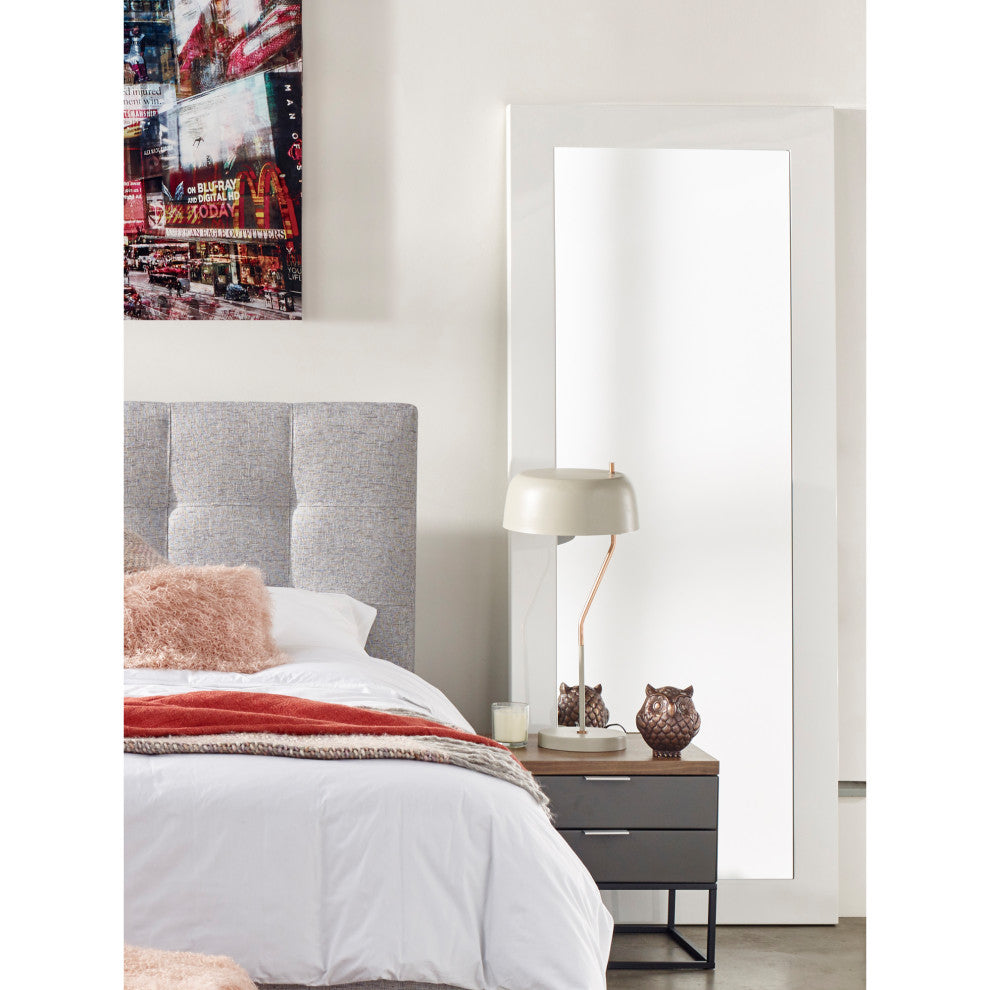 Contemporary Kensington Mirror Large White - White