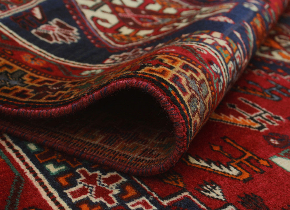 Fine Vintage Distressed Aelfdane Red Rug