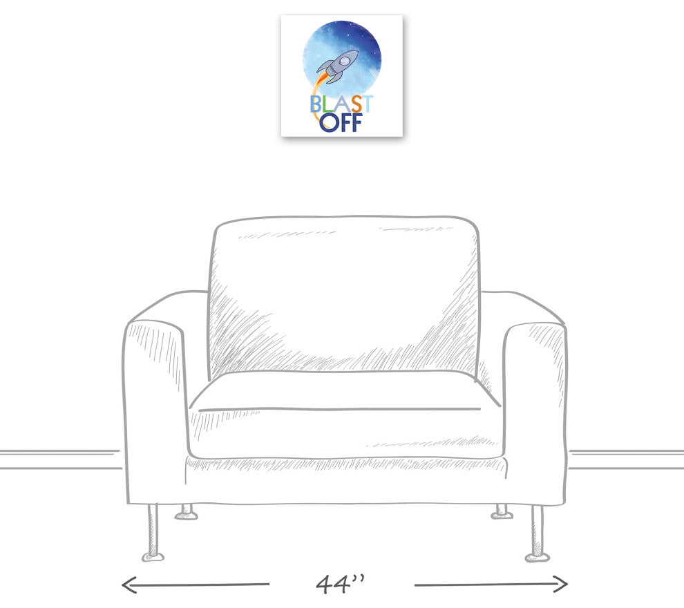 Blast Off 12x12 Canvas Wall Art