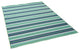 GDF Studio Celia Outdoor Geometric  Area Rug, Blue and Green, 8'x11'