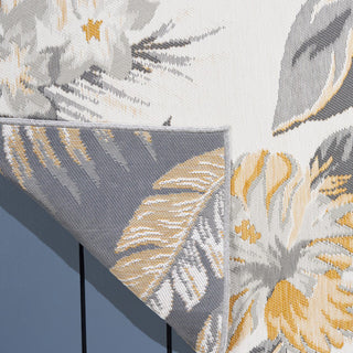 Safavieh Sunrise Collection SUN671 Indoor-Outdoor Rug, Ivory/Grey Gold, 4'x5'7"