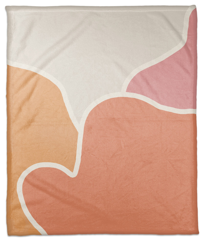 Blush Abstract 50x60 Coral Fleece Blanket