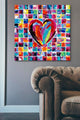 Hearts of a Different Color II' by Carolee Vitaletti Giclee Canvas Art, 37"x37"