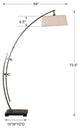 Uttermost Calogero Bronze Arc Floor Lamp