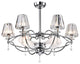 Kamlin Ceiling Fan Fandelier with Crystal Shades (includes Remote and Light Kit)