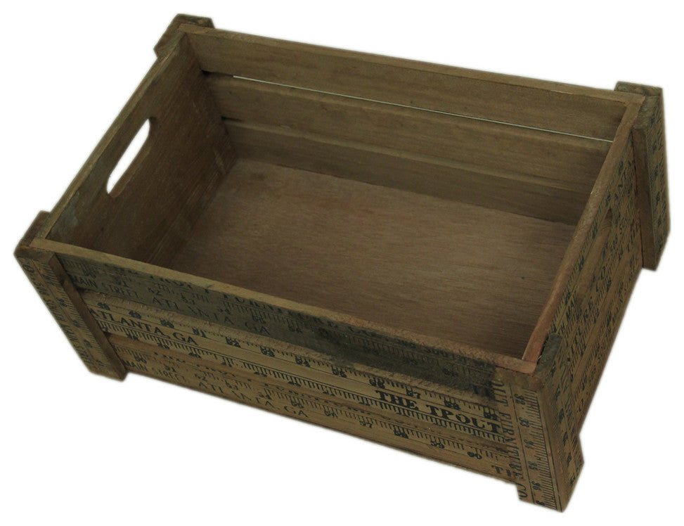 Set of 3 Measure Up Measuring Stick Vintage Look Nesting Wooden Crates