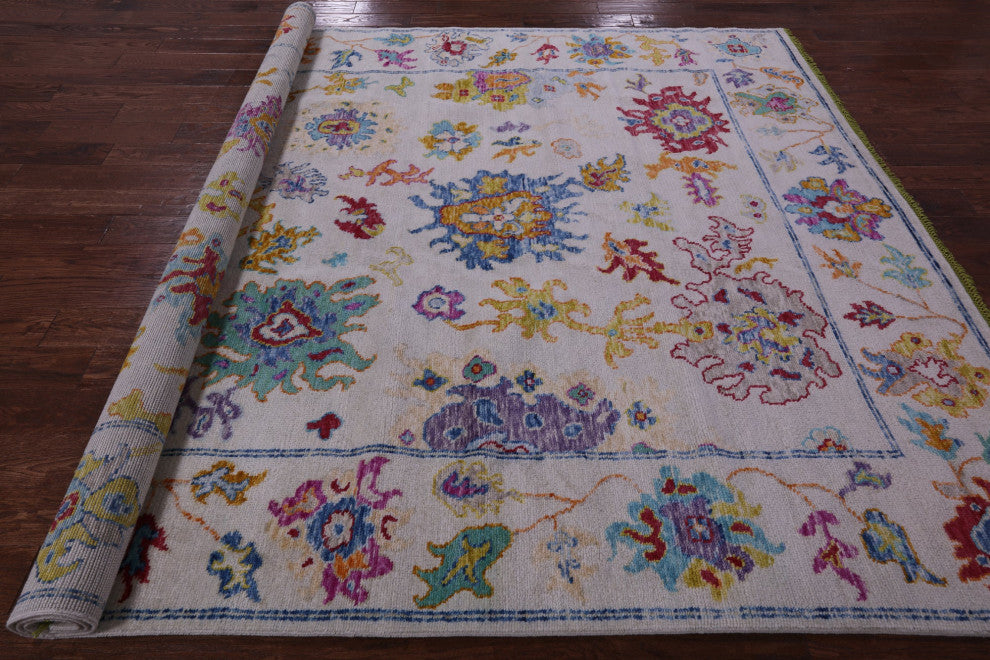 Turkish Oushak Handmade Wool Rug 8' 0" X 9' 8" - Q16069
