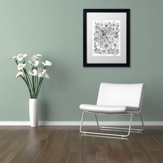 KCDoodleArt 'Zendoodle 5' Art, Black Frame, White Matte, 16"x20"