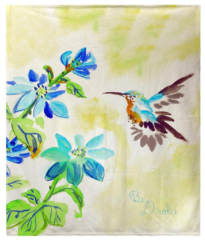 Aqua Hummingbird Throw
