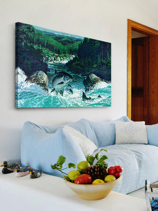 "Spring Salmon" Painting Print on Wrapped Canvas
