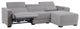 Zara Power Reclining Sectional, Light Gray