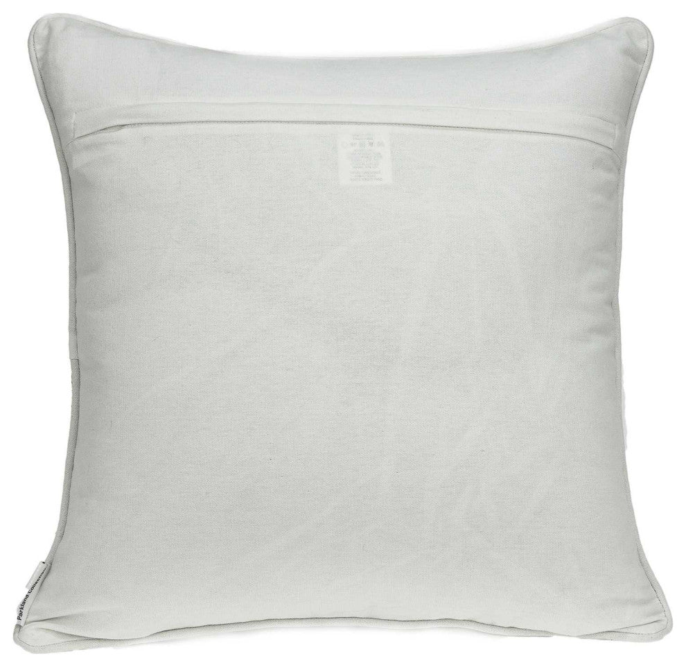 HomeRoots 20" x 0.5" x 20" Transitional Orange And White Accent Pillow Cover