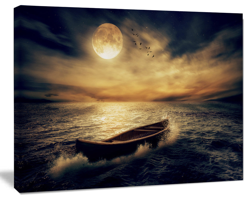 Middle of Ocean after Storm, Floral Canvas Art Print, 40"x30"