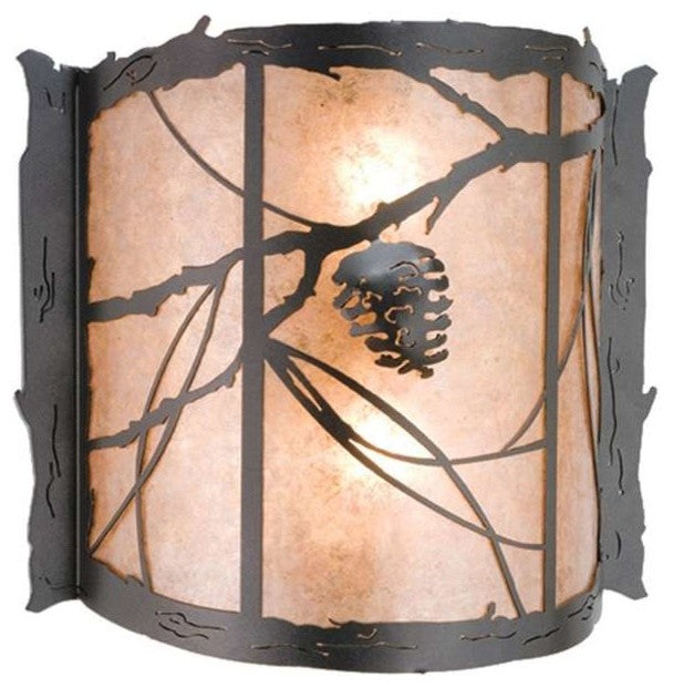 15"W Whispering Pines Wall Sconce
