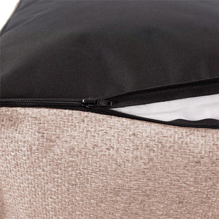 Traditional Panama Taupe Square Pouf