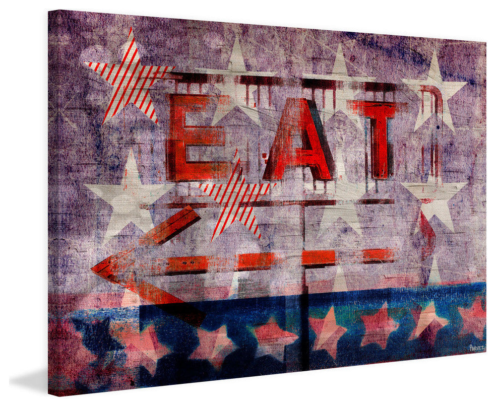 "Eat This Way" Print on Canvas, 45"x30"
