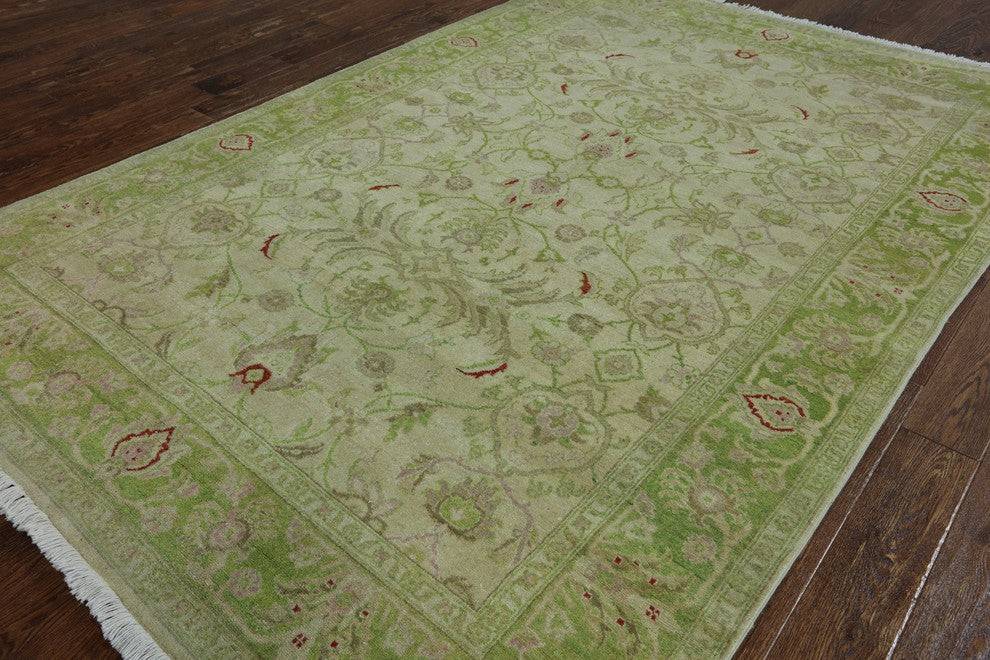 Traditional Oriental Chobi Peshawar Hand Knotted Area Rug 6'x9', W2260