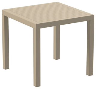 Ares Resin Square Dining Table, Taupe 31"
