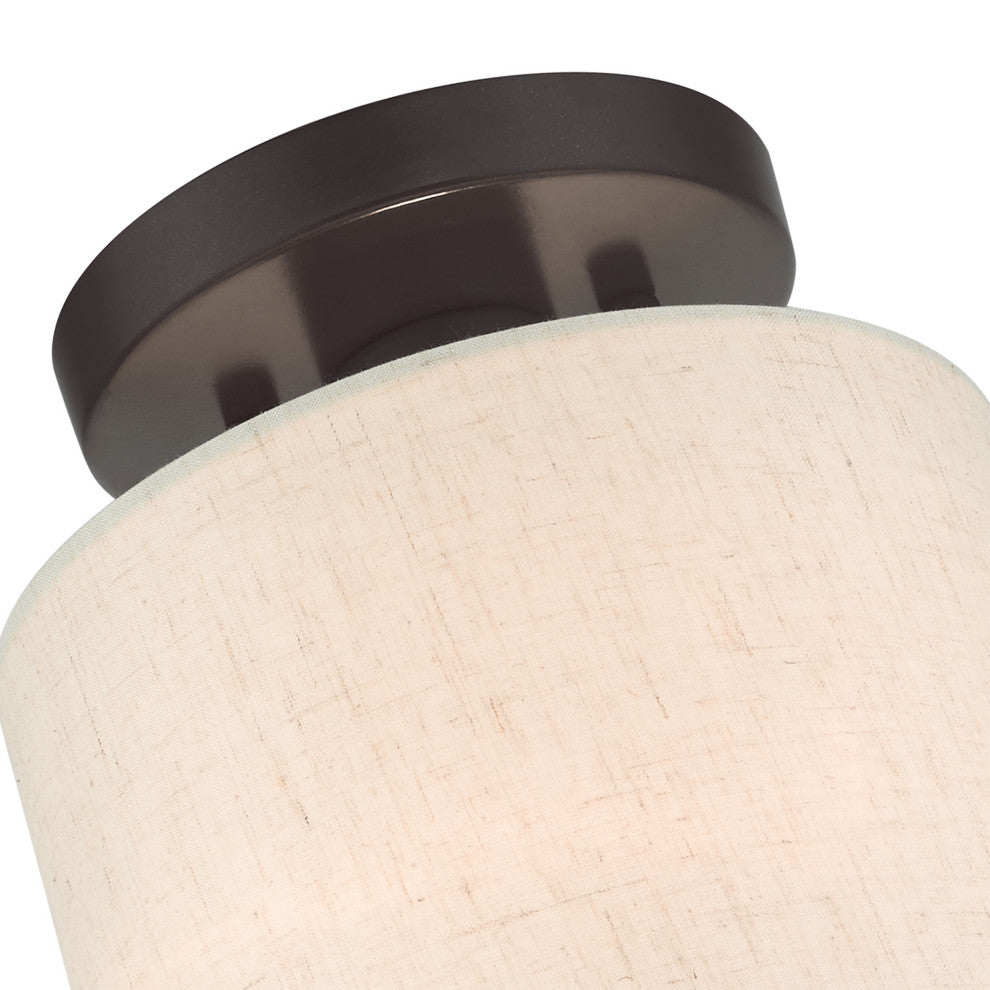 English Bronze Casual, Transitional, Versatile, Minimal Semi Flush