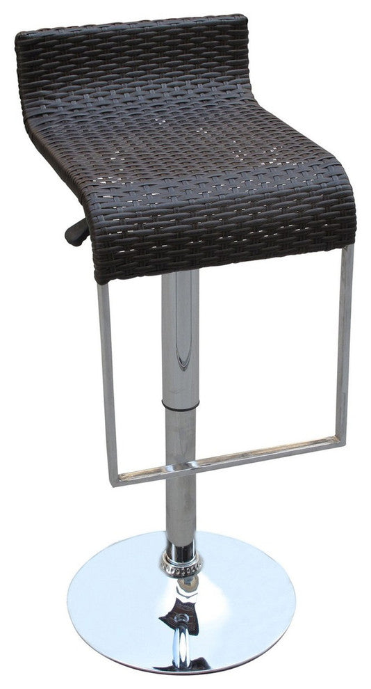 Modern Espresso LEM Wicker Bar Stool