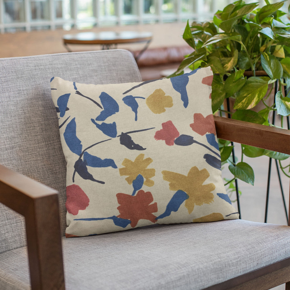 Plutus Multi-Color Creative Print Graphic Print Luxury Throw Pillow, 20"x20"