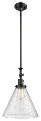 X-Large Cone 1-Light Mini Pendant, Matte Black, Seedy