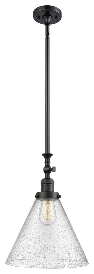 X-Large Cone 1-Light Mini Pendant, Matte Black, Seedy