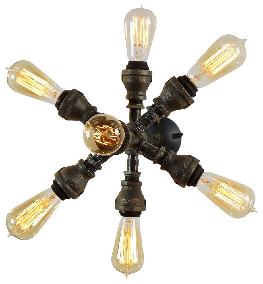 7-Light Steampunk Chandelier