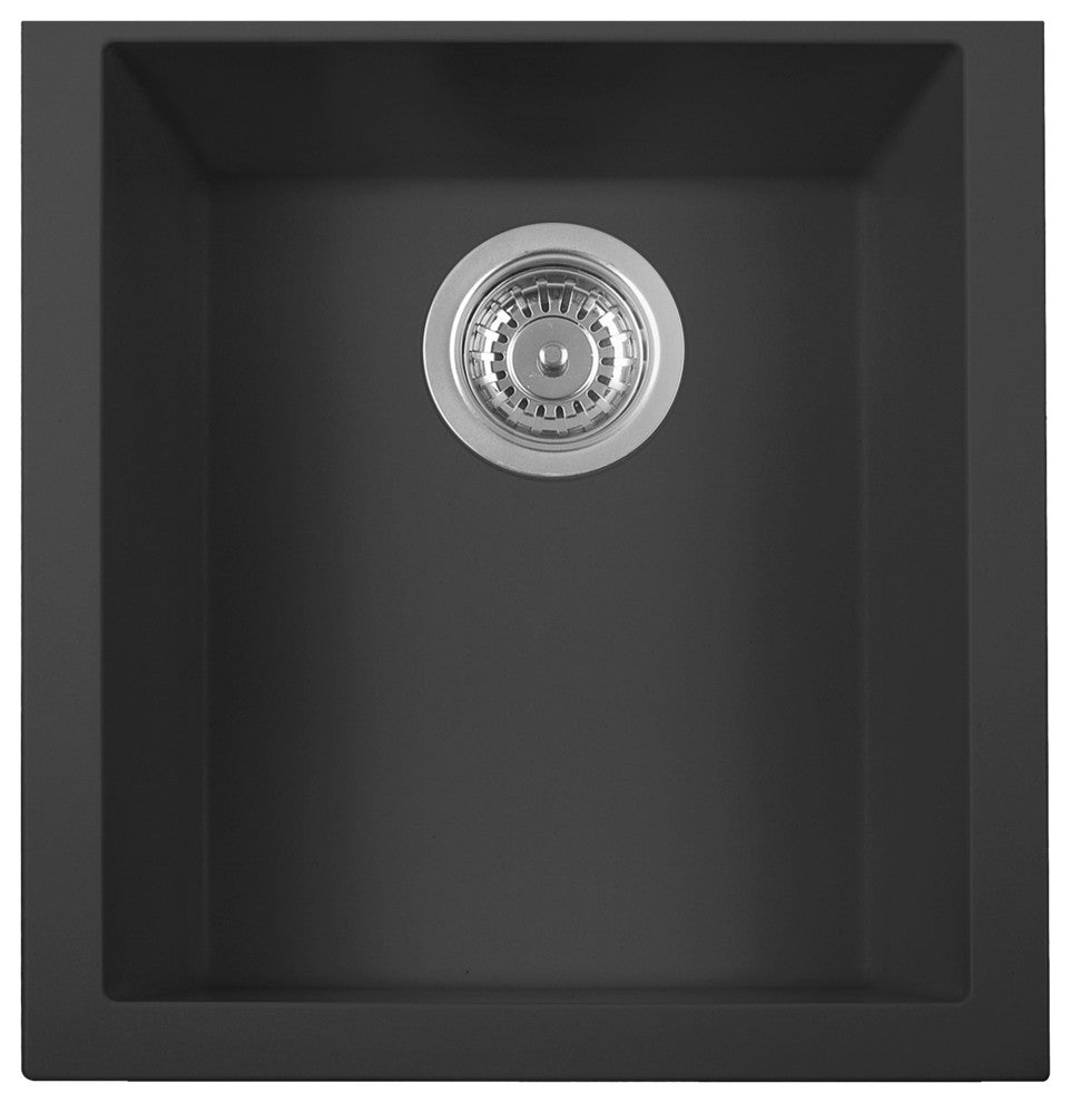 ALFI brand AB1720UM Alfi Trade 16-1/8" Undermount Single Basin - Black
