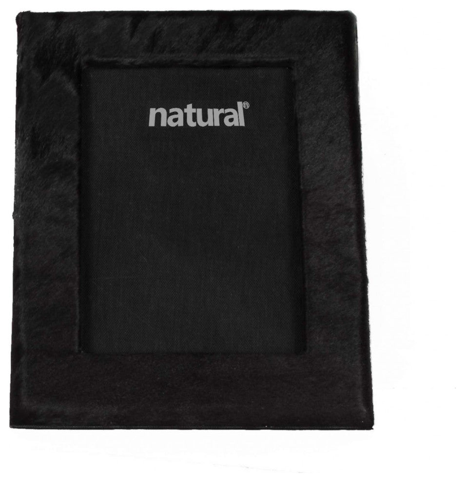 8"x10" Black, Cowhide, "5x7" Picture Frame