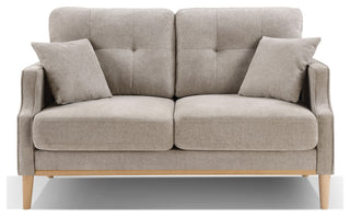 Gewnee Loveseats 2 Seater Sofa, Cream