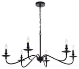 Mia Rustic 6-Light Black Metal Chandelier