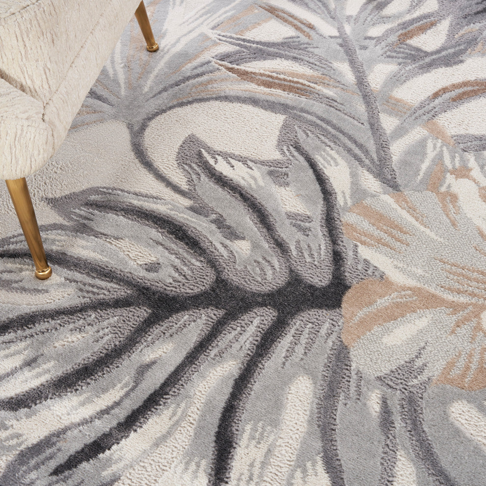 Nourison Seaside 7'10" x 9'10" Ivory/Grey Coastal, Nautical and Beach Indoor Rug