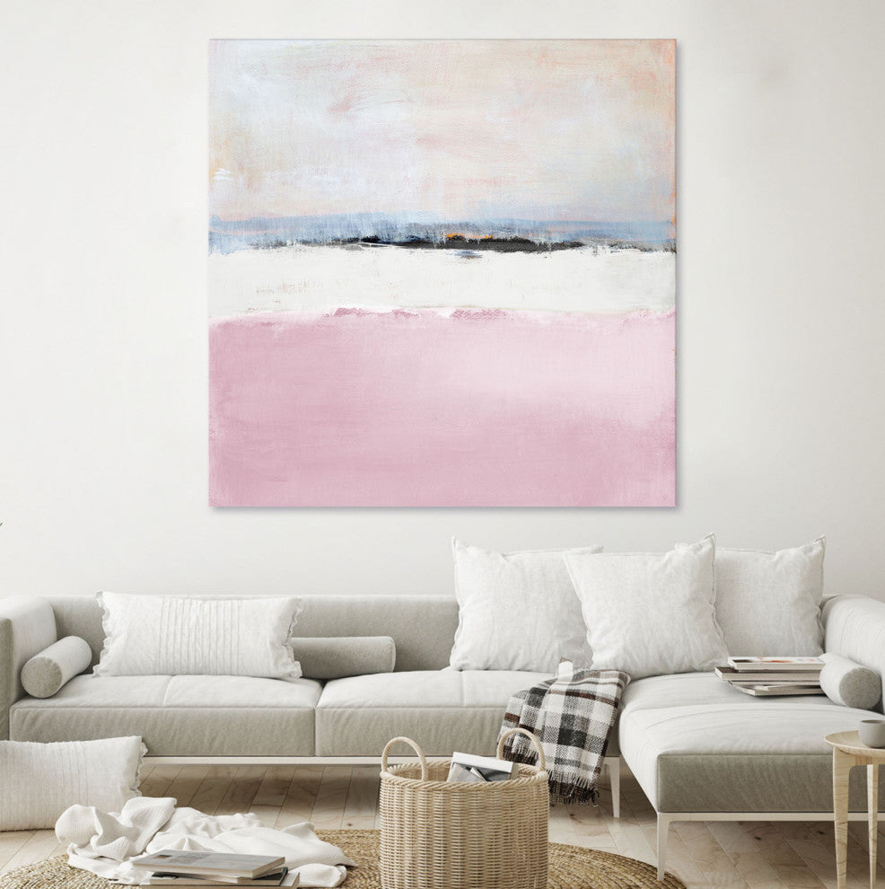 Pink Sea Abstract - 54 x 54 by Lanie Loreth