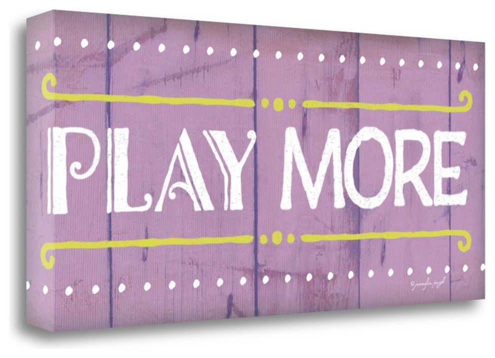 "Play More" By Jennifer Pugh, Giclee Print on Gallery Wrap Canvas, Ready to Hang
