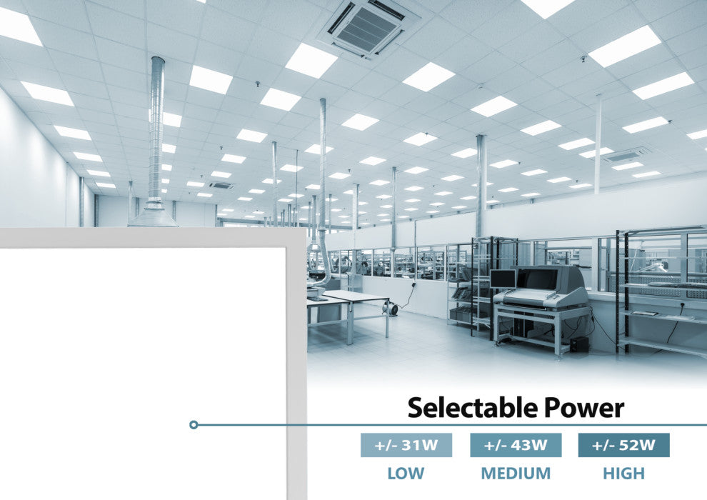 TGLS2 Series Double Select 2x4 Backlit LED Troffer, 2 Pack