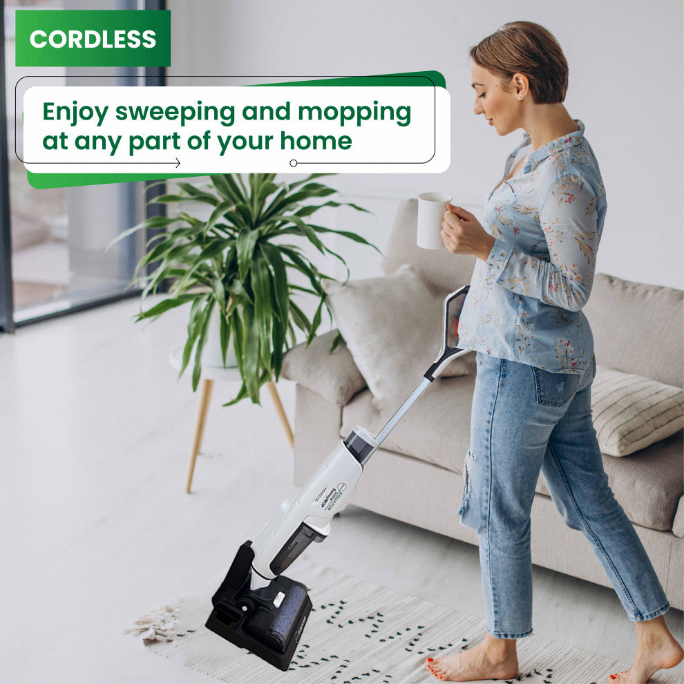 Equator Cordless Self-Cleaning Wet/Dry Vacuum Sweep Mop in Black