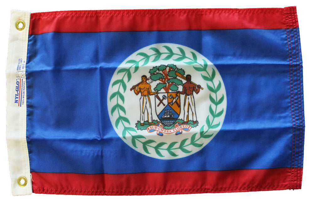 Belize, 12"x18" Nylon Flag