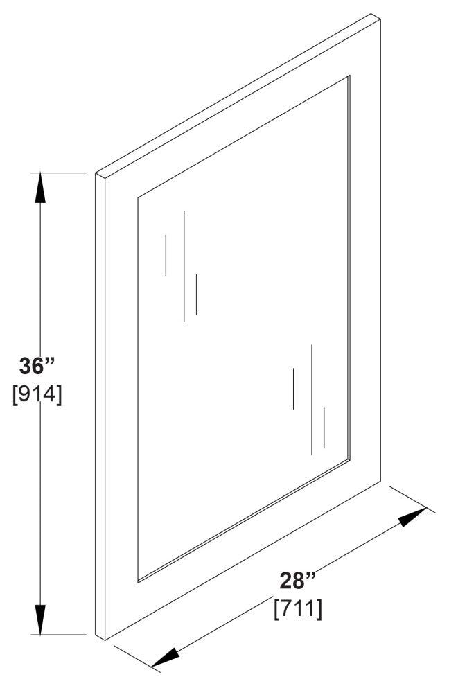 OVE Decors Tahoe 28"x36" Mirror, Espresso