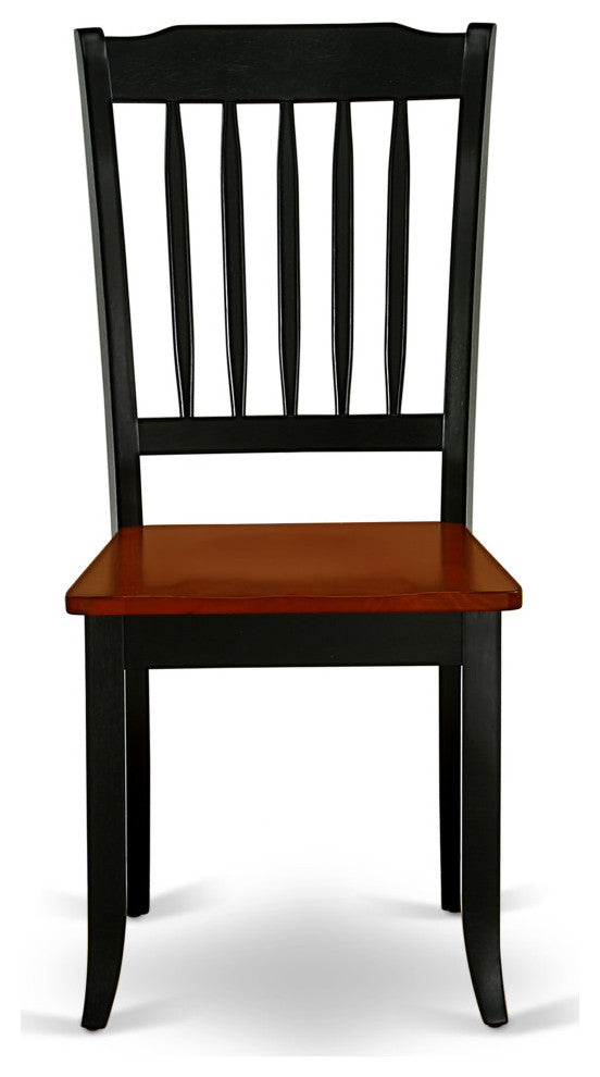 Hlda3-Bch-W 3Pc Round 42"Table And 2 Vertical Slatted Chairs