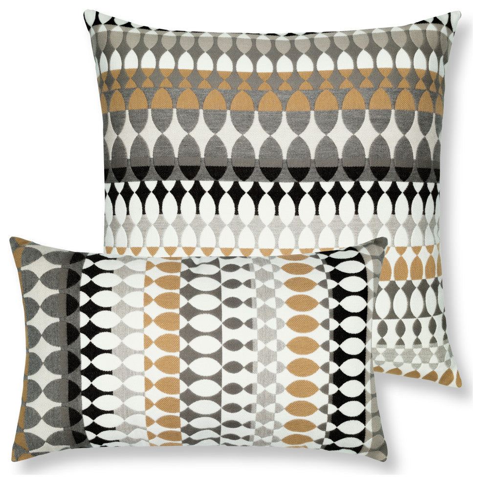 Modern Oval Dune Lumbar Indoor/Outdoor Performance Pillow, 12"x20"