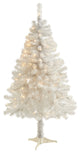 Nearly Natural 4' White Artificial Christmas Tree with 100 Clear LED Lights