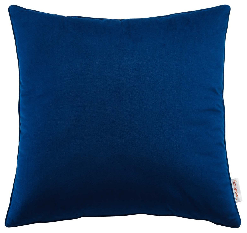 Enhance 20" Performance Velvet Throw Pillow EEI-4699-NAV