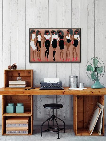 "Scintillation" Floater Framed Painting Print on Canvas, 45"x30"