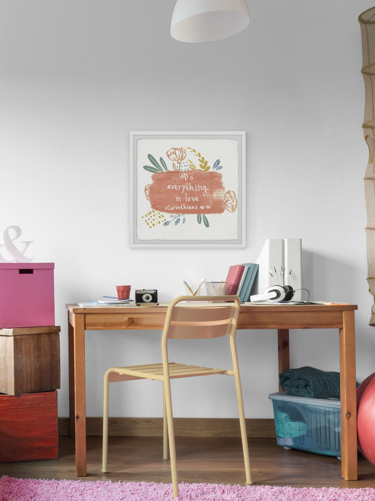 "Do Everything in Love" Framed Painting Print, 32x32